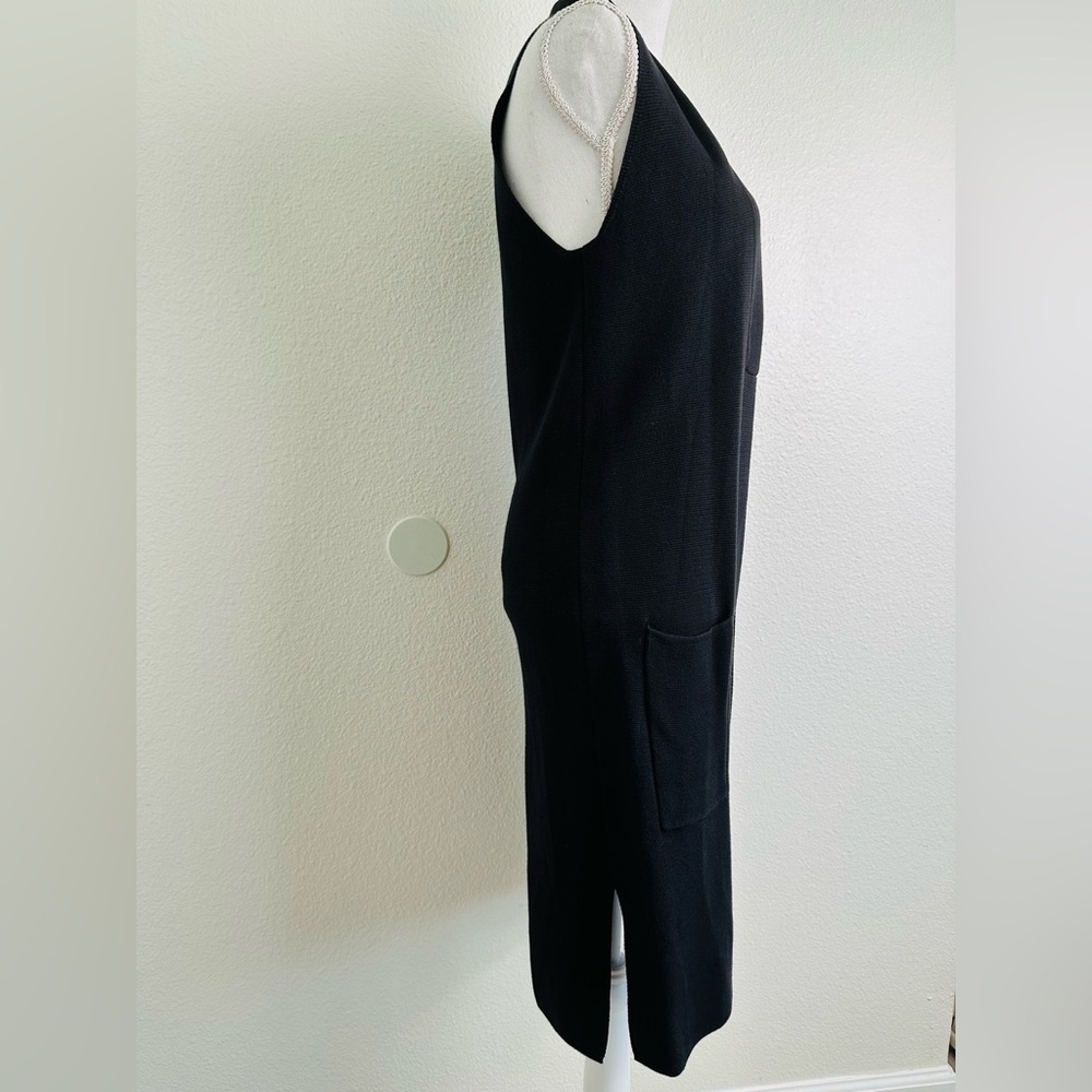 Ann Taylor Women's Black Open Front Long Sweater Vest Size XS - Picture 4 of 12